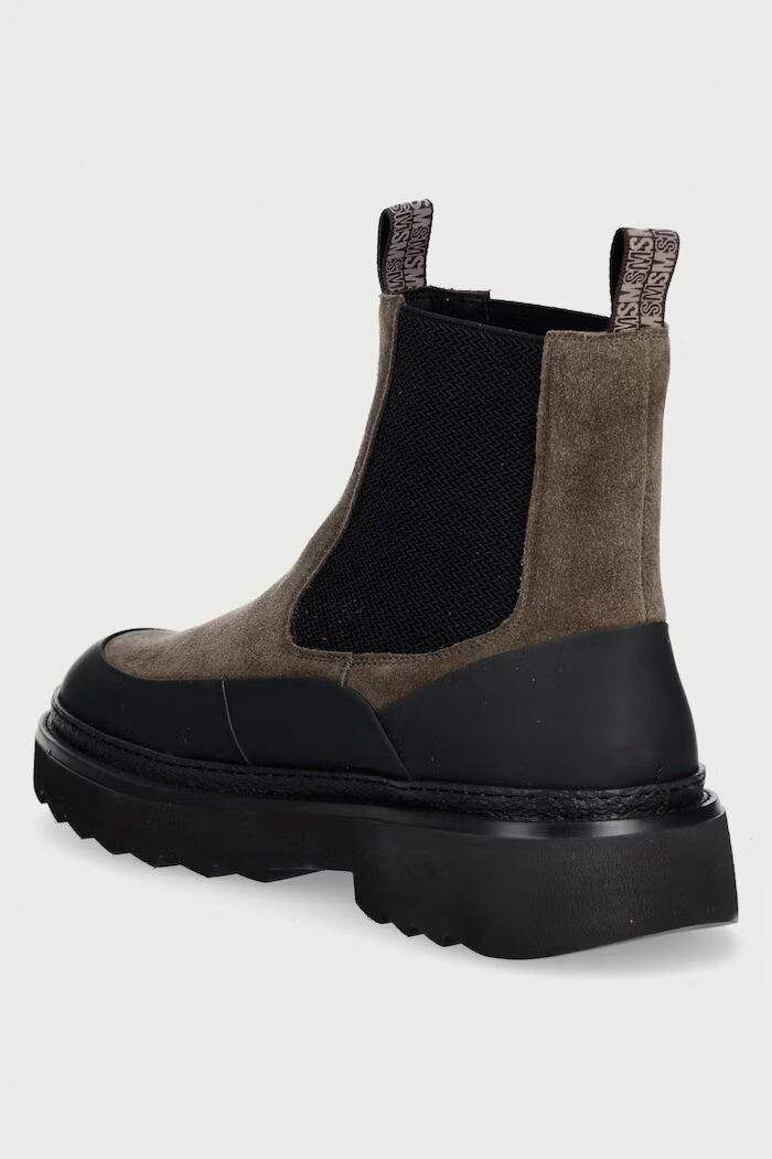 Steve Madden боти челси мъжки от велур Rockland кафяви 12001018
