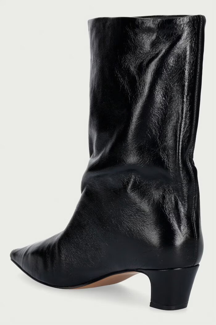 Steve Madden боти дамски от кожа Lytton черни 11005183