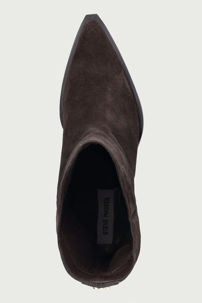 Steve Madden боти дамски от велур Melle кафяви 11005650