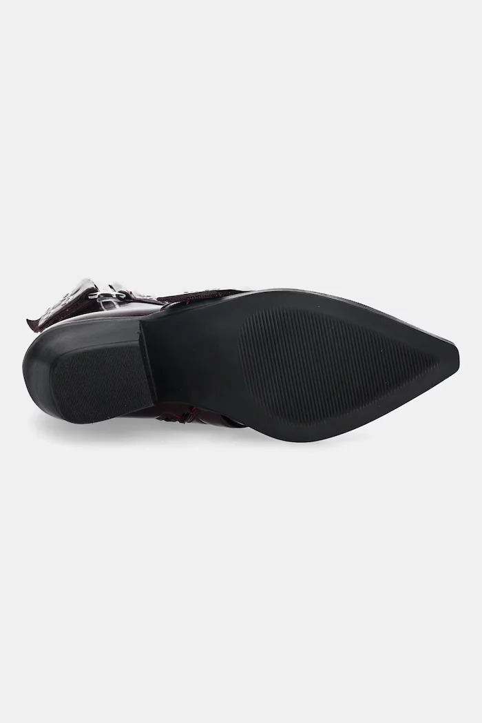 Steve Madden Боти Splurge в бордо с дебел ток 11004772