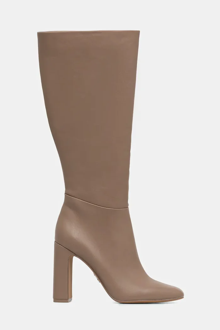 Steve Madden Ботуши Ally в бежово с дебел ток 11002627