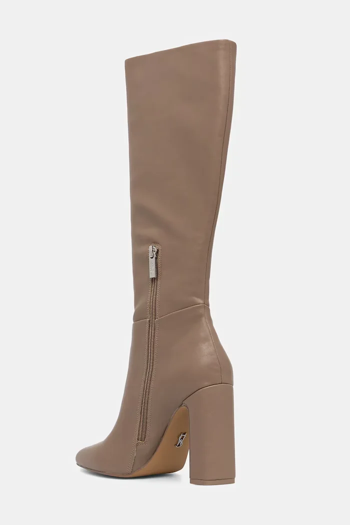 Steve Madden Ботуши Ally в бежово с дебел ток 11002627