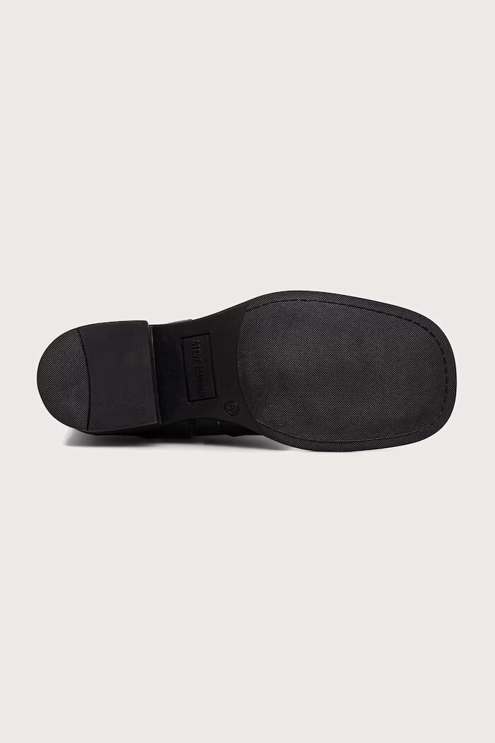 Steve Madden ботуши дамски от кожа Beau сиви 11003069