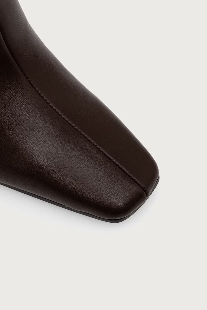 Steve Madden ботуши под коляното дамски от кожа Flares-H кафяви 11005768