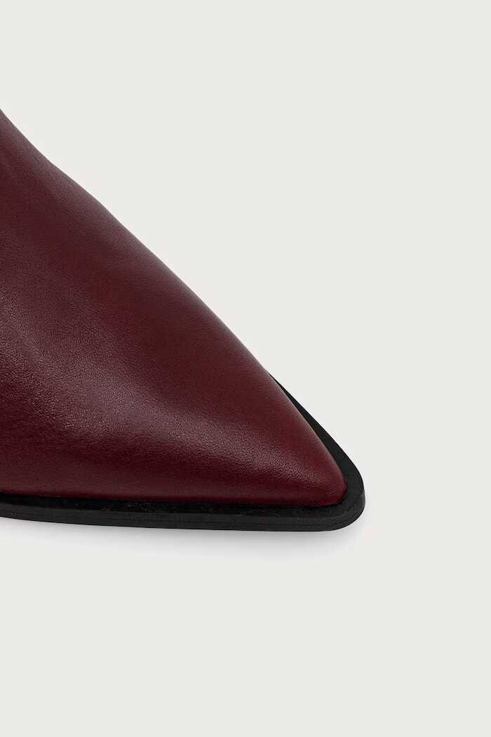 Steve Madden ботуши под коляното дамски от кожа Lucid бордо 11004848