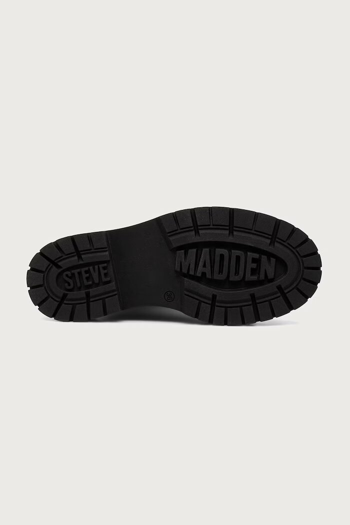 Steve Madden ботуши под коляното дамски от кожа Sonar сиви 11005588