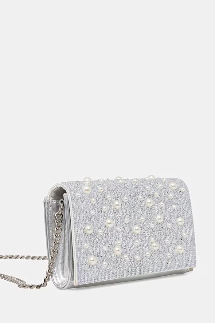 Steve Madden чанта crossbody дамска Beforever сребърна SM13002319