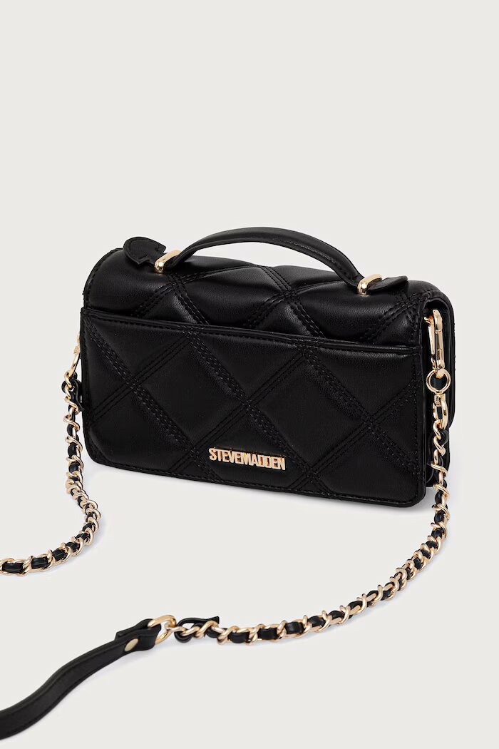 Steve Madden чанта crossbody дамска от имитация на кожа Bjeffa черна SM13001604
