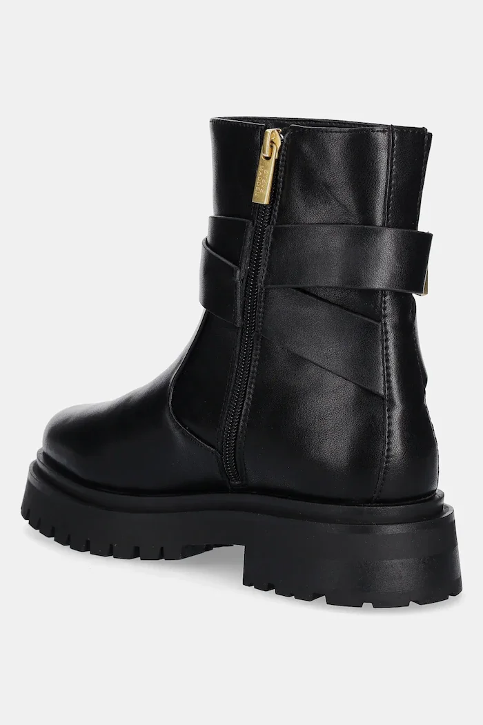 Steve Madden Кожени боти Lexs в черно с платформа 11003593