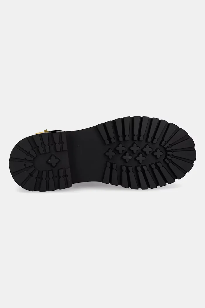 Steve Madden Кожени боти Lexs в черно с платформа 11003593