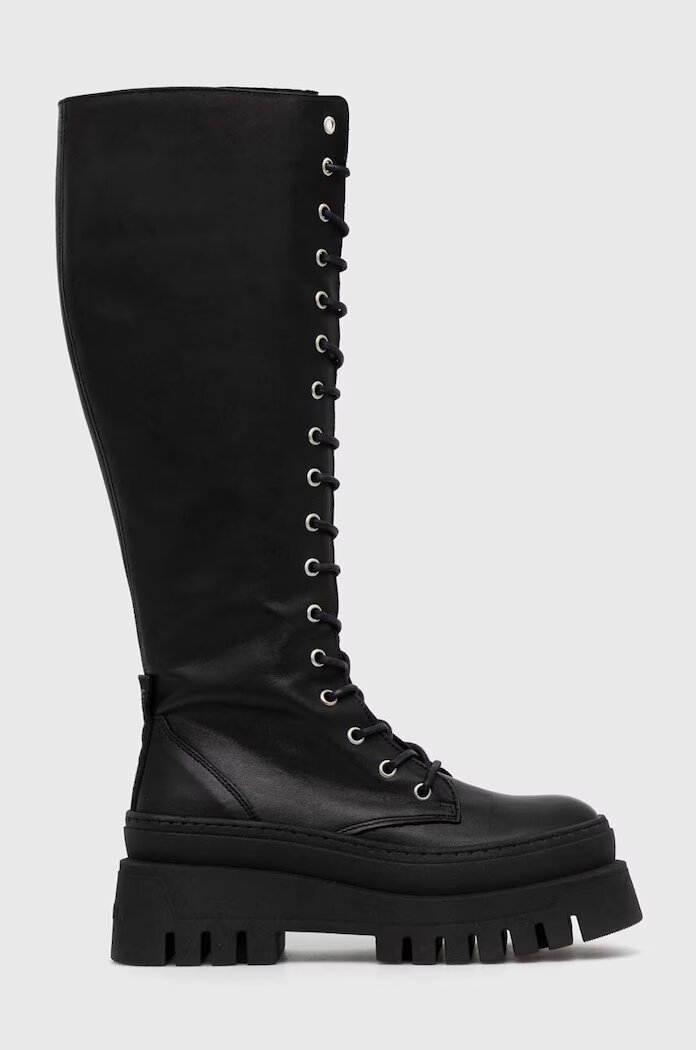 Steve Madden Кожени ботуши Carina в черно с платформа SM11002682