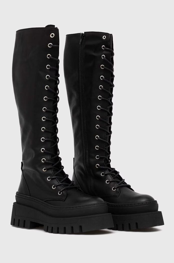 Steve Madden Кожени ботуши Carina в черно с платформа SM11002682