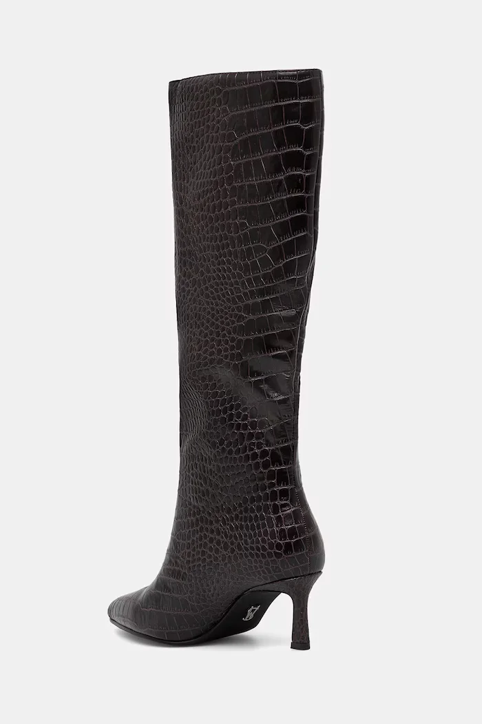 Steve Madden Кожени ботуши Lavan в кафяво с тънък ток 11003290