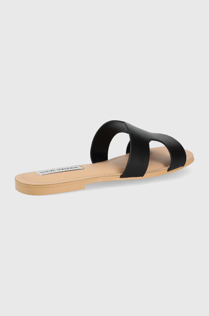 Steve Madden Кожени чехли дамски в черно