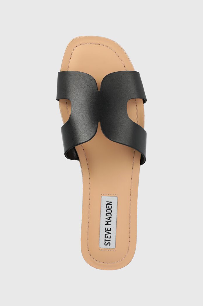 Steve Madden Кожени чехли дамски в черно