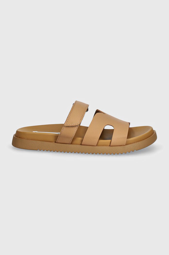 Steve Madden Кожени чехли в кафяво