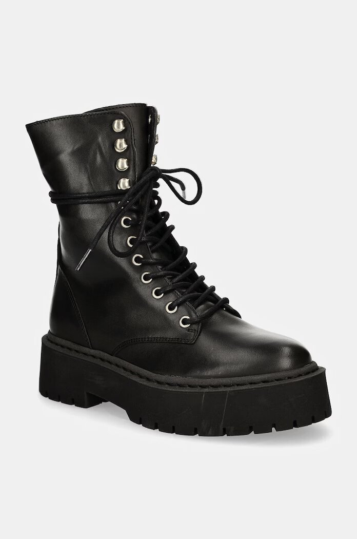 Steve Madden Кожени кубинки Skywen в черно с платформа SM11003283