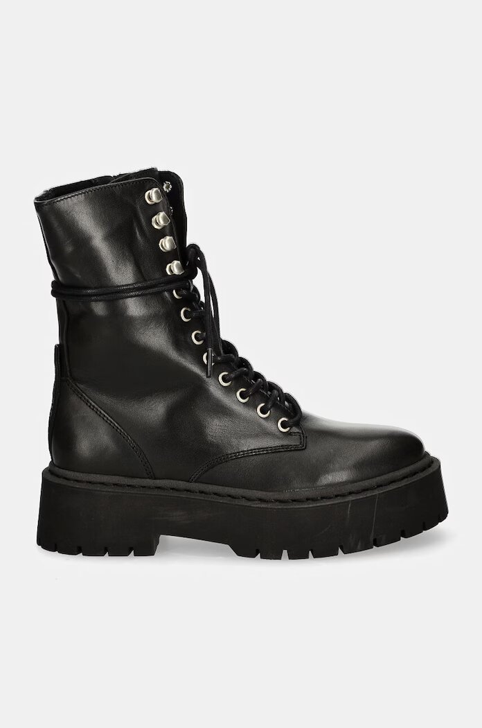 Steve Madden Кожени кубинки Skywen в черно с платформа SM11003283