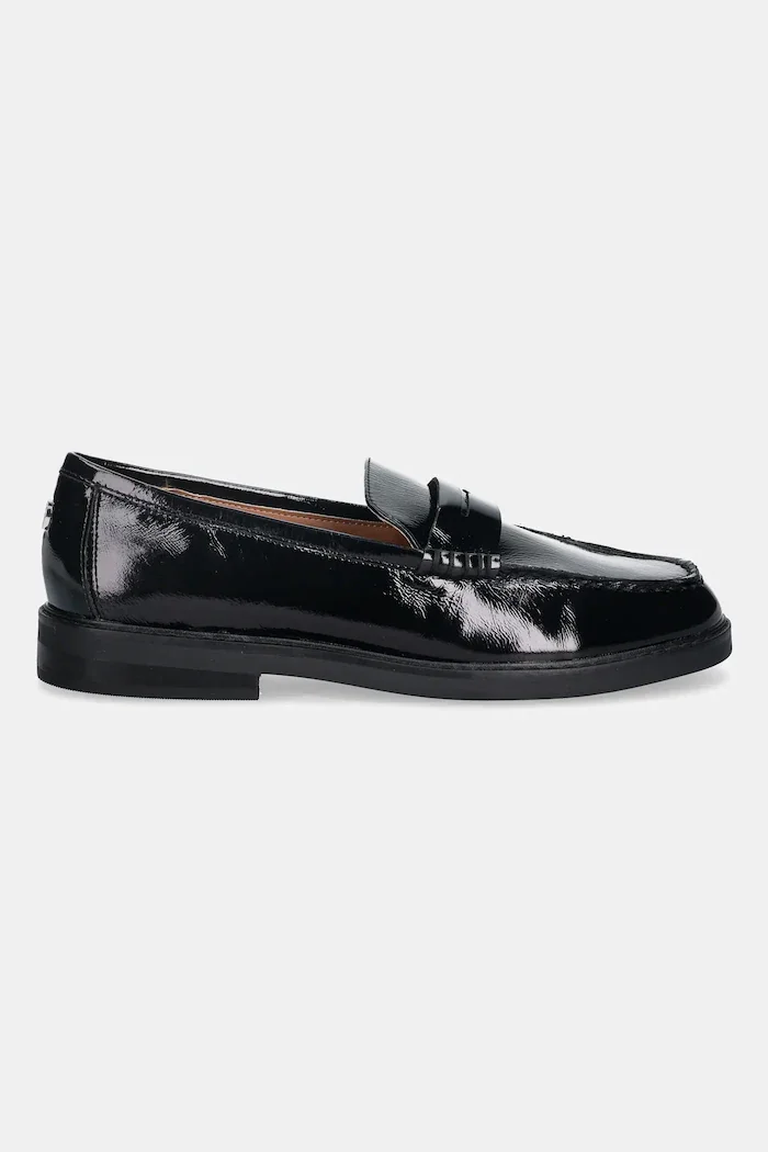 Steve Madden Кожени мокасини Adison в черно с равна подметка 11004736