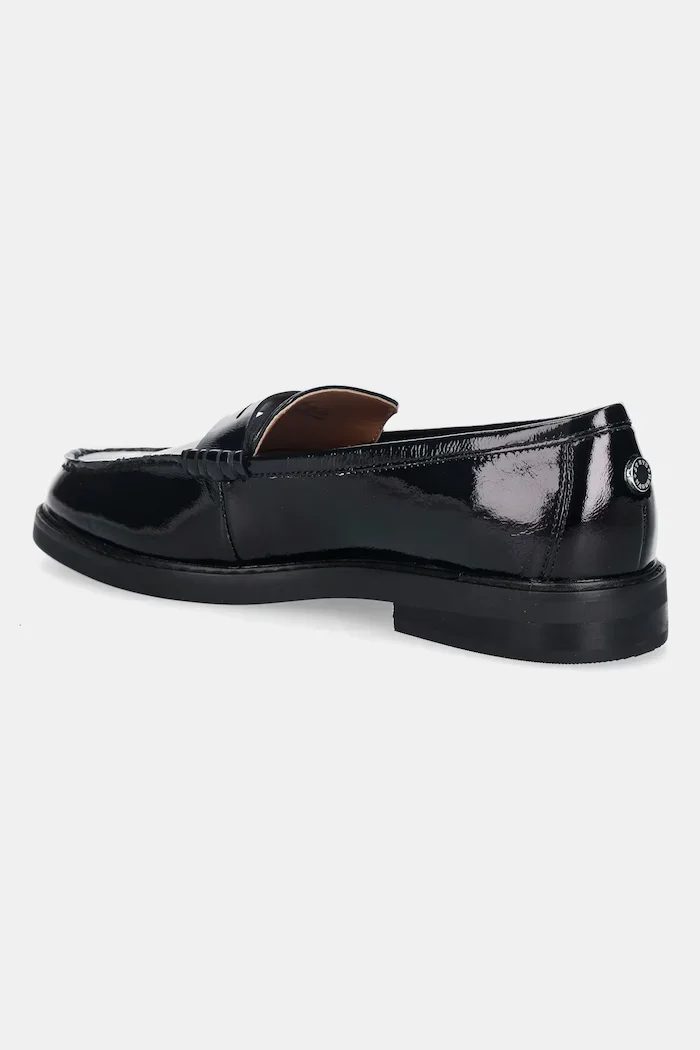 Steve Madden Кожени мокасини Adison в черно с равна подметка 11004736