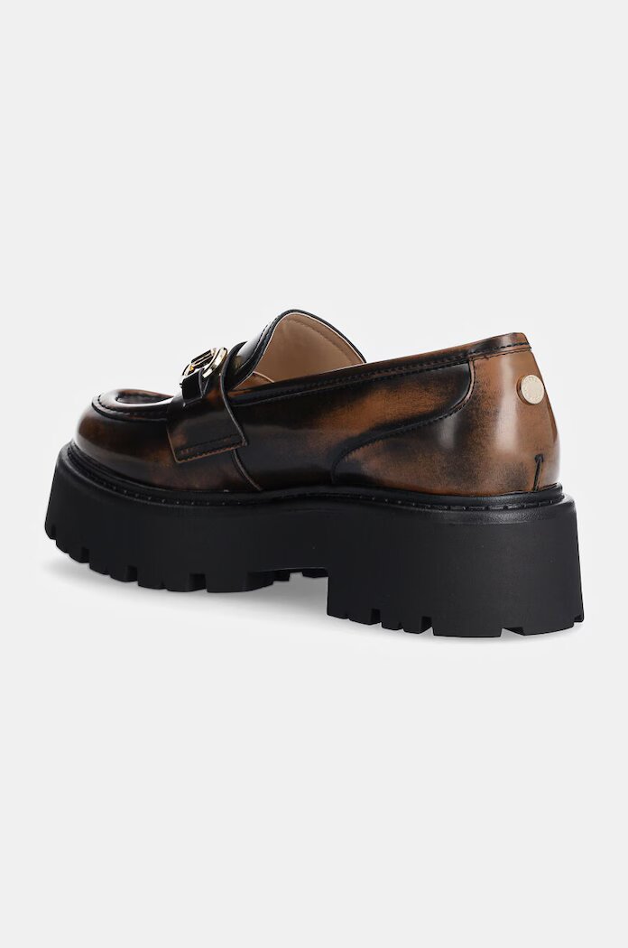 Steve Madden Кожени мокасини Occupy в кафяво с платформа SM11003276