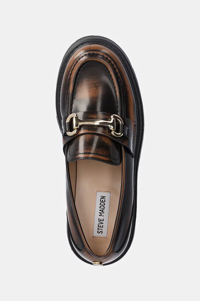 Steve Madden Кожени мокасини Occupy в кафяво с платформа SM11003276