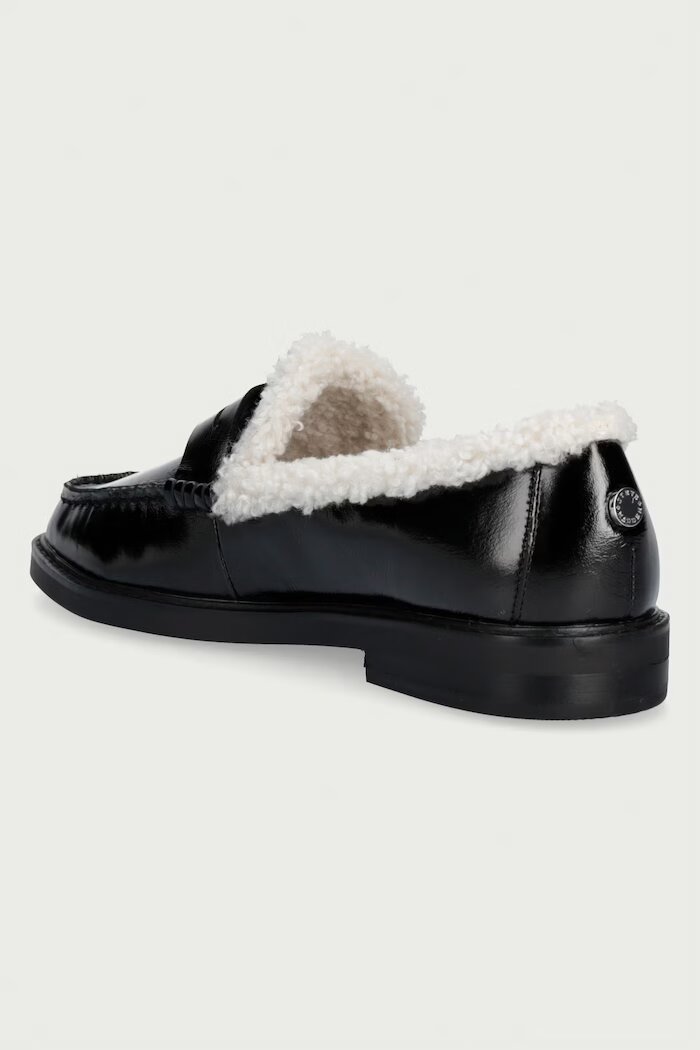Steve Madden мокасини дамски от кожа Adison-F черни 11005897