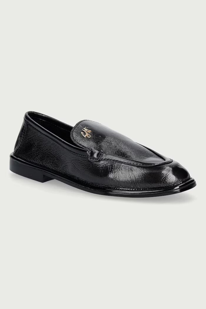 Steve Madden мокасини дамски от кожа Chapters черни 11005783