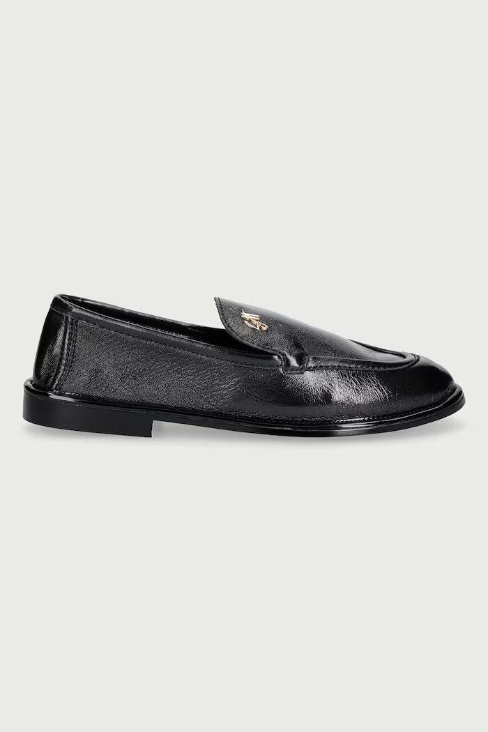 Steve Madden мокасини дамски от кожа Chapters черни 11005783