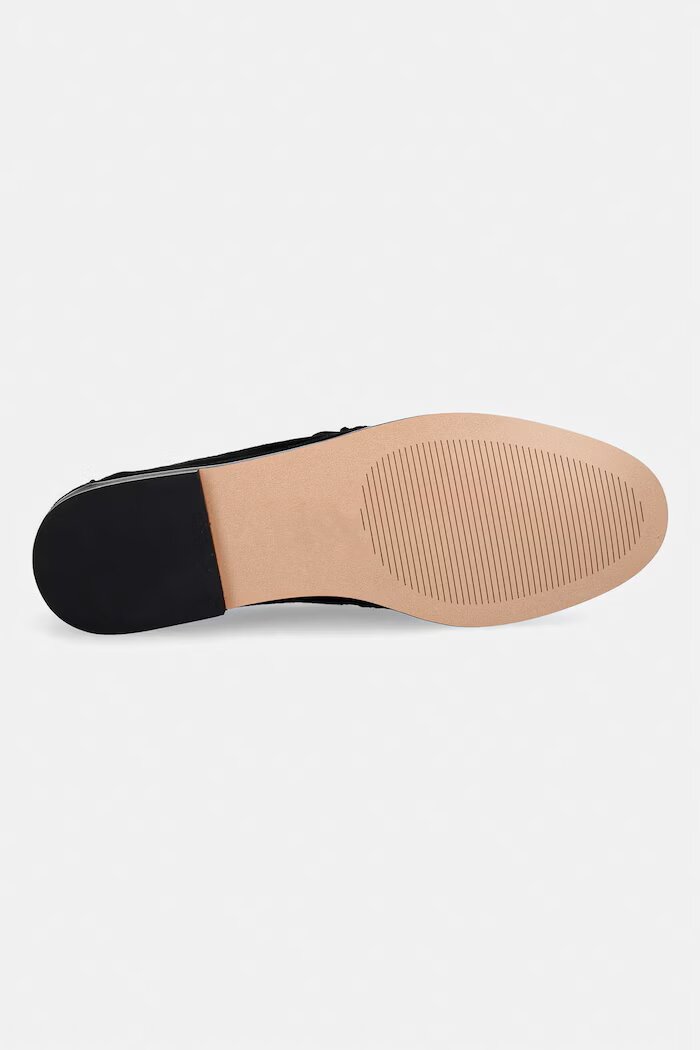 Steve Madden мокасини дамски от велур Muse черни 11005231