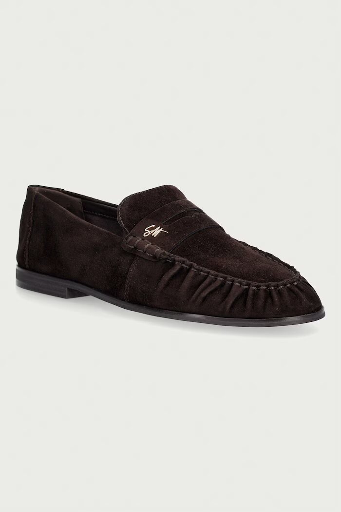 Steve Madden мокасини дамски от велур Muse-SM кафяви 11005695