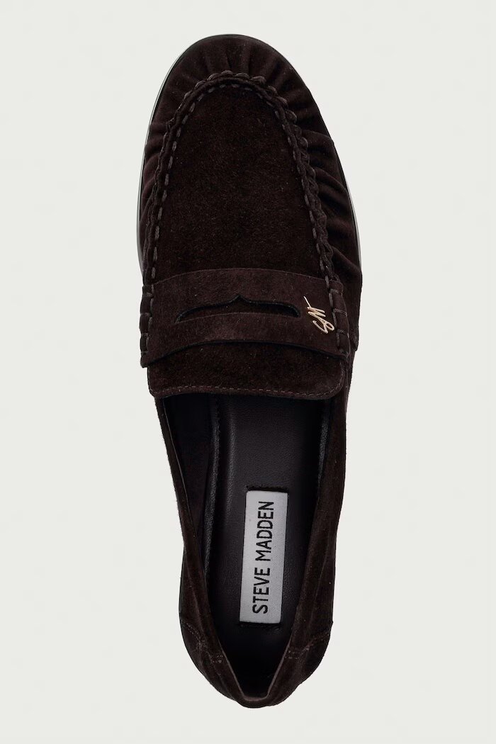 Steve Madden мокасини дамски от велур Muse-SM кафяви 11005695