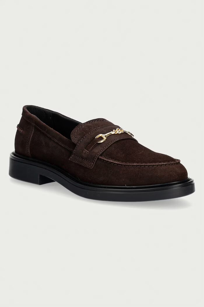Steve Madden мокасини дамски от велур Resta кафяви 11005792