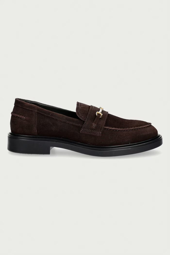 Steve Madden мокасини дамски от велур Resta кафяви 11005792