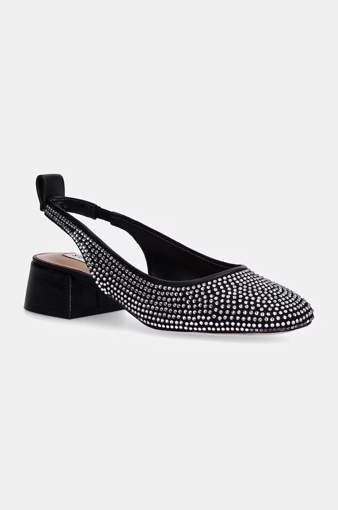 Steve Madden Обувки с дебел ток Smitten в черно с дебел ток с отворена пета SM11003213
