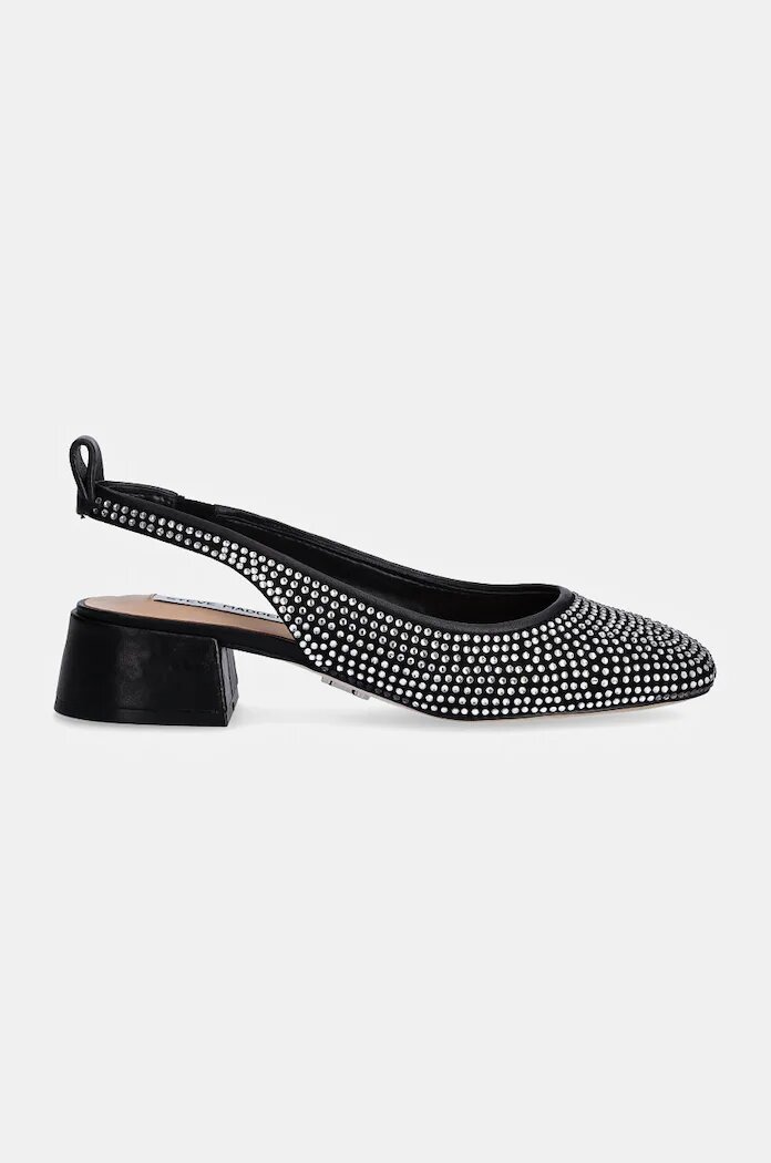 Steve Madden Обувки с дебел ток Smitten в черно с дебел ток с отворена пета SM11003213