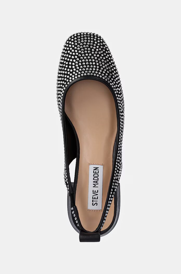 Steve Madden Обувки с дебел ток Smitten в черно с дебел ток с отворена пета SM11003213
