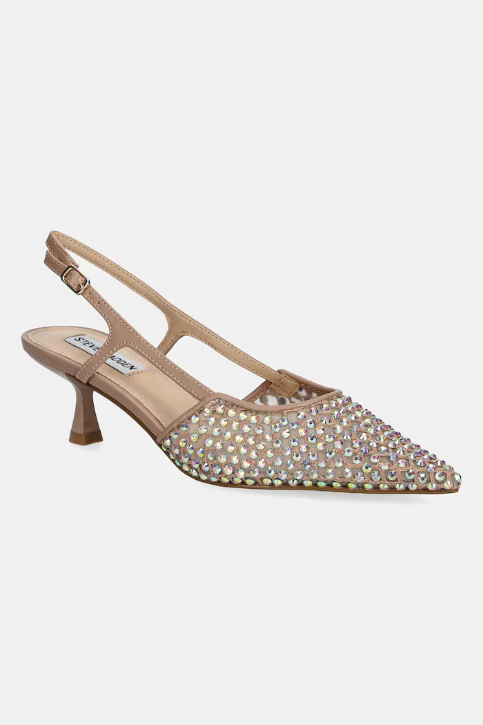 Steve Madden Обувки с тънък ток Legaci-MR в бежово с нисък ток с отворена пета SM11003302