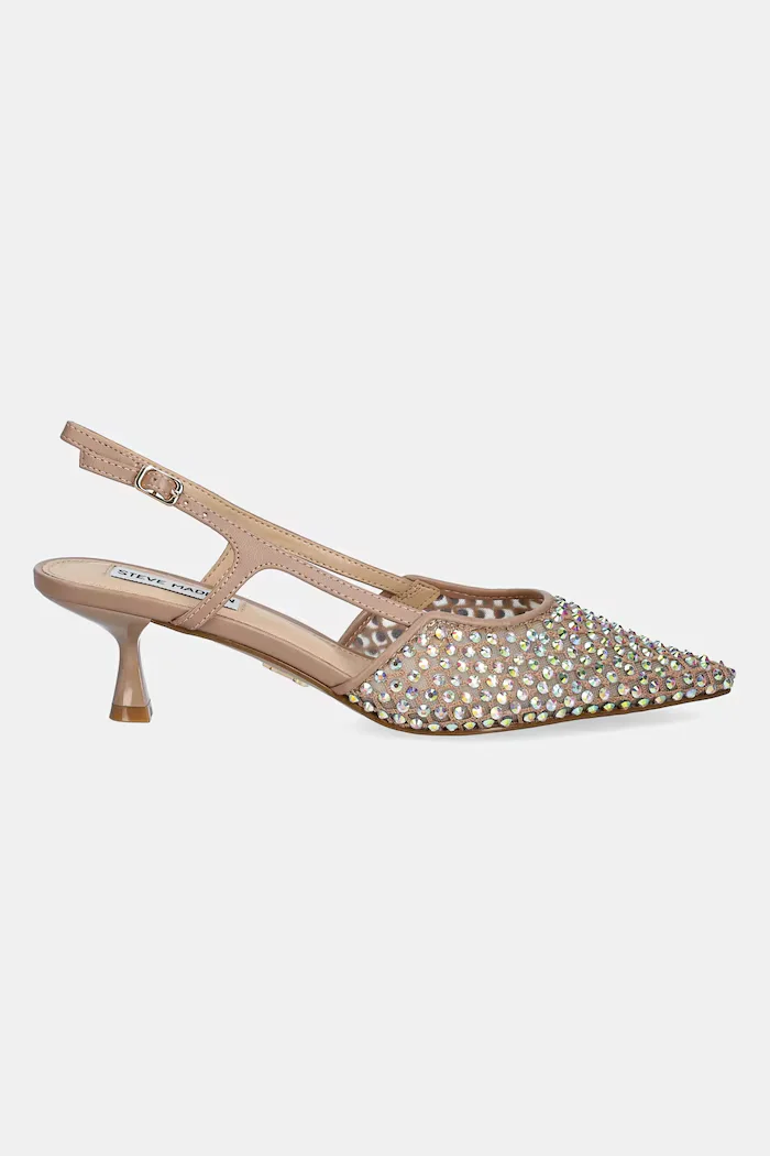 Steve Madden Обувки с тънък ток Legaci-MR в бежово с нисък ток с отворена пета SM11003302