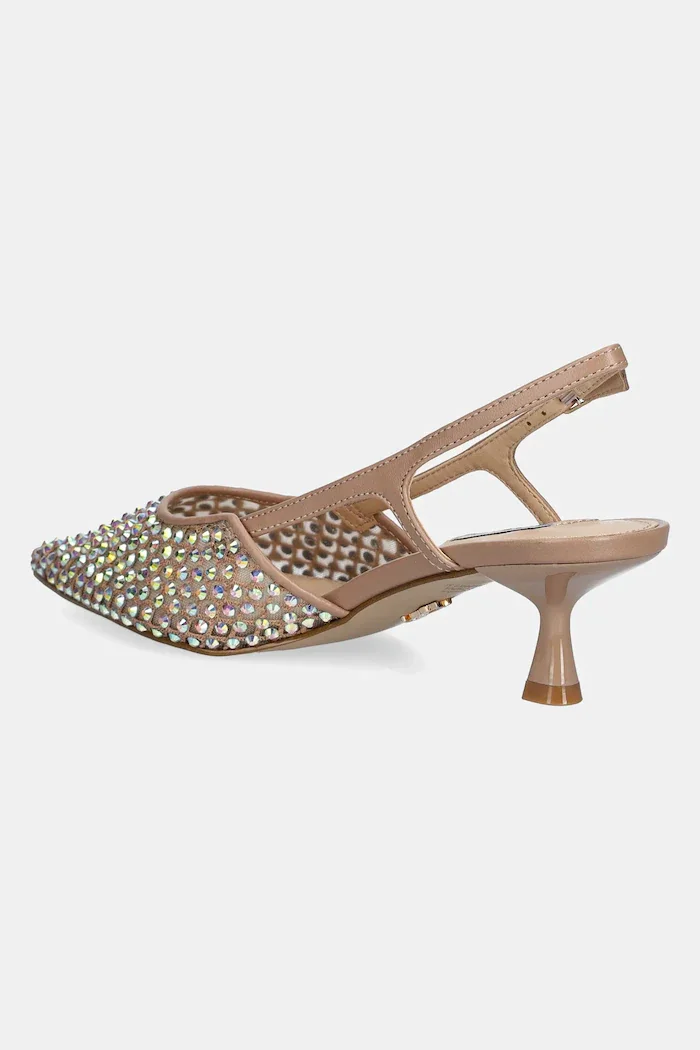 Steve Madden Обувки с тънък ток Legaci-MR в бежово с нисък ток с отворена пета SM11003302