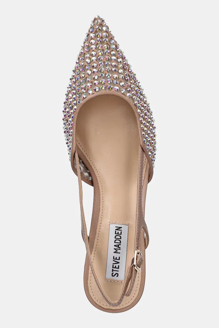 Steve Madden Обувки с тънък ток Legaci-MR в бежово с нисък ток с отворена пета SM11003302
