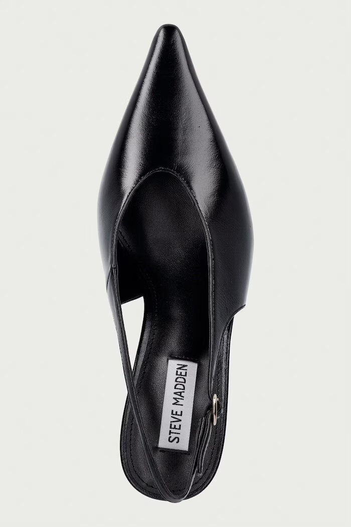 Steve Madden обувки с ток от кожа Archway черни 11005669