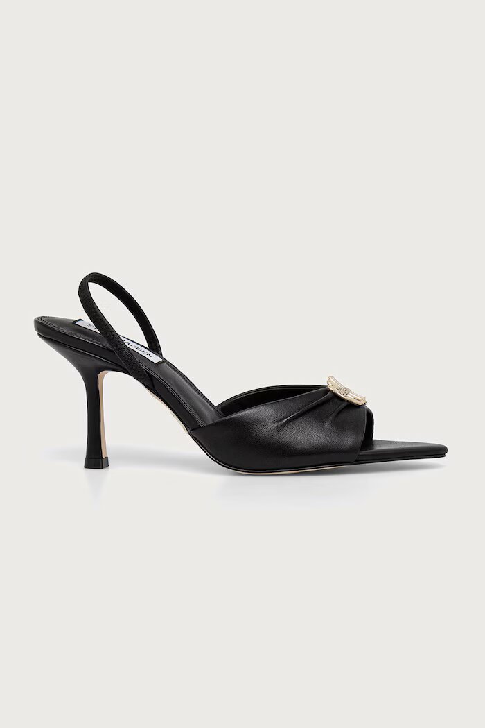 Steve Madden обувки с ток от кожа Kandy черни 11005707
