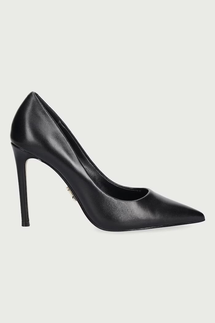 Steve Madden обувки с ток от кожа Thrive черни 11003887