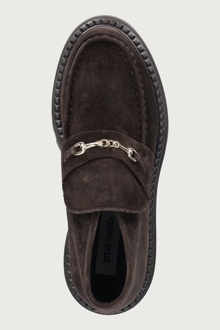 Steve Madden половинки обувки дамски от велур Karima кафяви 11005697