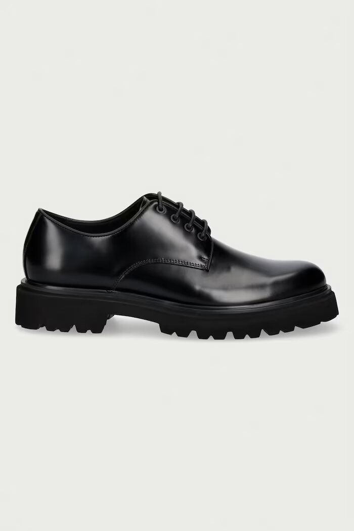 Steve Madden половинки обувки мъжки от кожа Motala черни 12000979