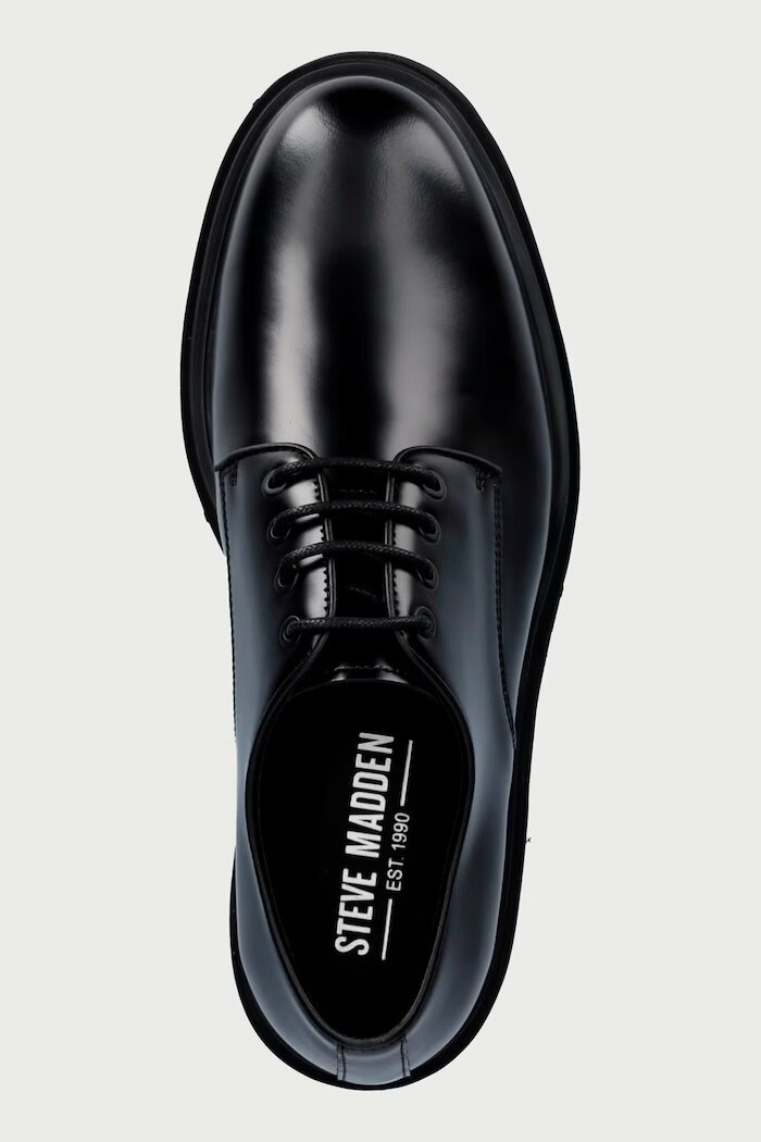 Steve Madden половинки обувки мъжки от кожа Motala черни 12000979