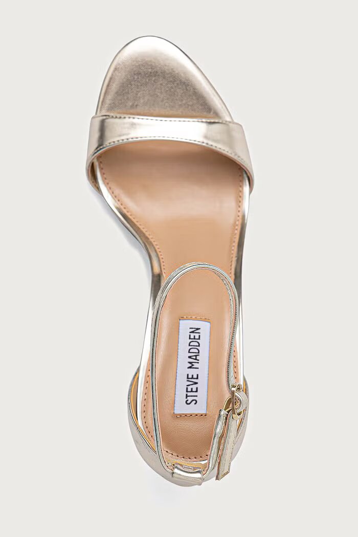 Steve Madden сандали с висок ток Necy златни 11005710