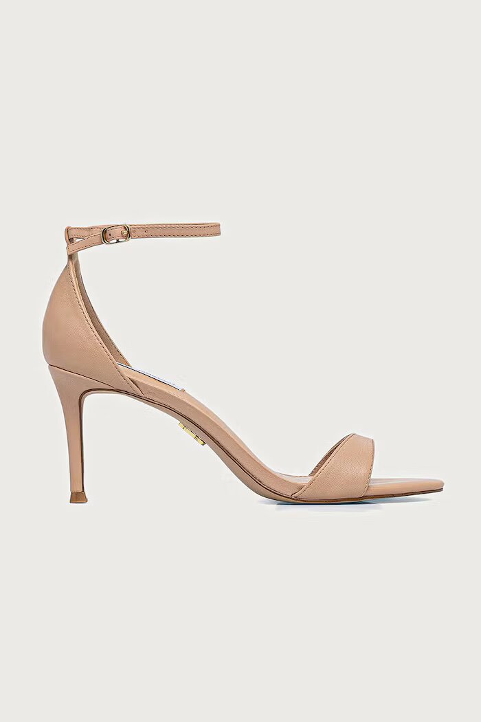 Steve Madden сандали с висок ток от кожа Necy бежови 11005710