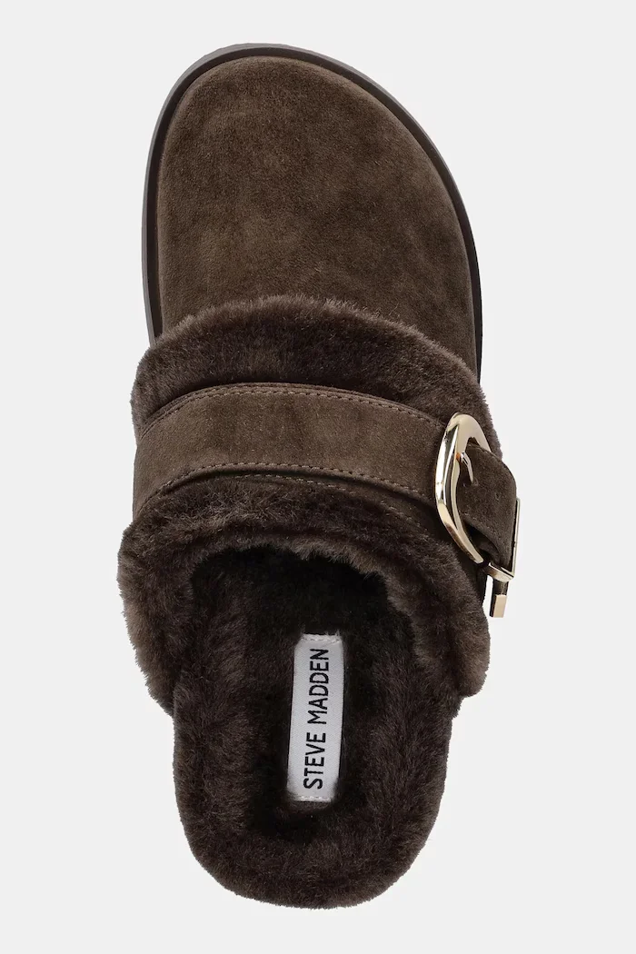 Steve Madden Велурени чехли Cozy Up в кафяво 11004964